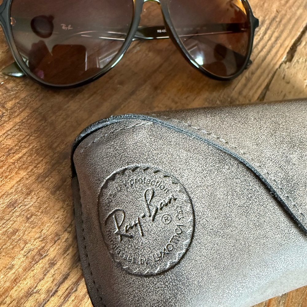 Ray-Ban Black Sunglasses Rb4376 Havana Frame Brown Lenses